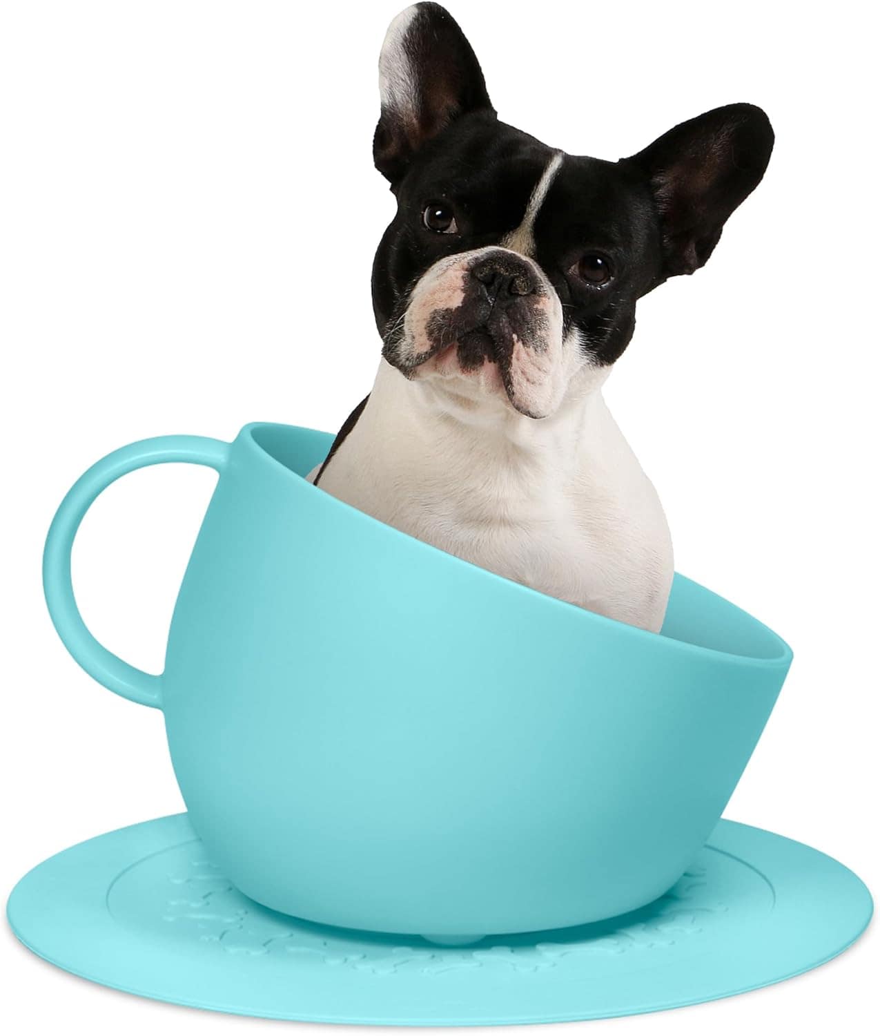 United Pets Kommenset Beker en Onderbord Aquamare